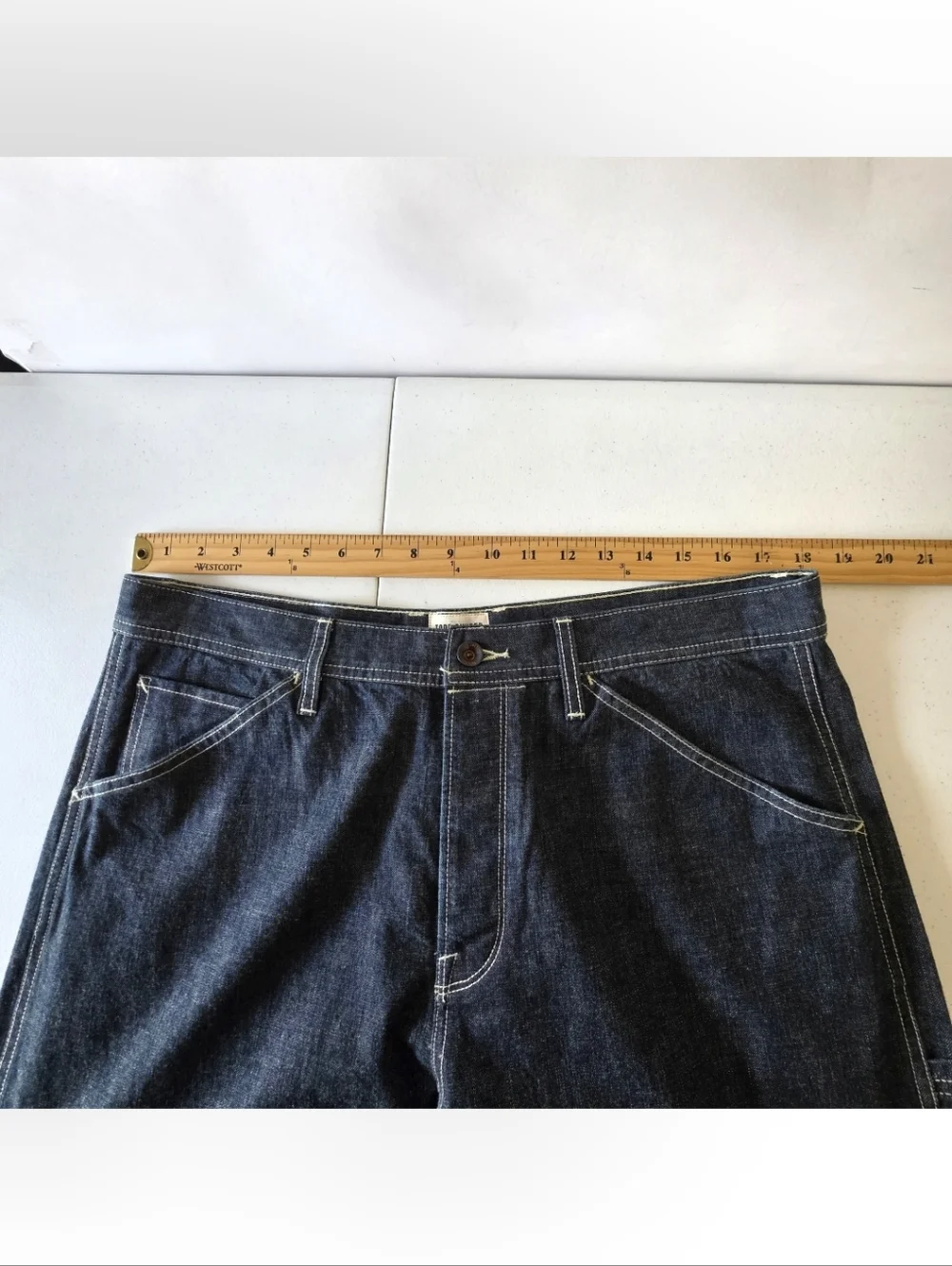 Todd Snyder Relaxed Denim Welder Pants Size 36x33 Cotton Carpenter Jeans NEW - Picture 5 of 15